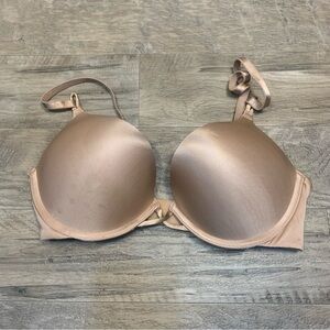 Victoria Secret Satin Bombshell Plunge Bra Nude